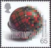 FindYourStampsValue: Great Britain (United Kingdom): Mind & Matter - Plaid Globe, Scottish Cultural Resources Access Network