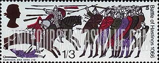 FindYourStampsValue: Great Britain (United Kingdom): 900th Anniversary of Battle of Hastings - King Harold's Housecarls (Body Guard) Battling Normans