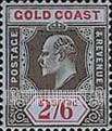 FindYourStampsValue: Gold Coast: King Edward VII - Two Shillings Six Pence