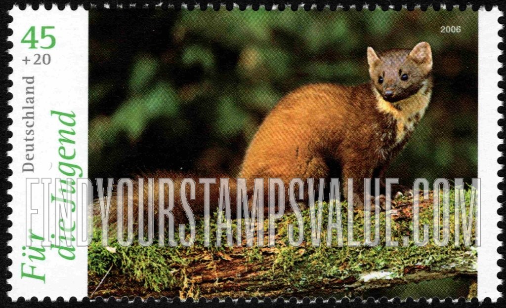 FindYourStampsValue: SEMI-POSTAL - Mammals: Pine marten