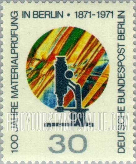FindYourStampsValue: BERLIN - Microscope and Metal Slide