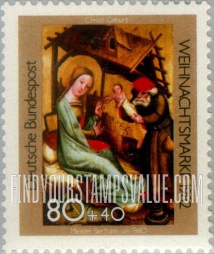 FindYourStampsValue: SEMI-POSTAL - Christmas: Nativity, Oak altar, St. Peter’s Church, Hamburg, 1380