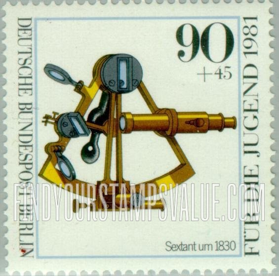 FindYourStampsValue: OCCUPATION SEMI-POSTAL - Optical Instrument Type of 1981: Sextant, 1830