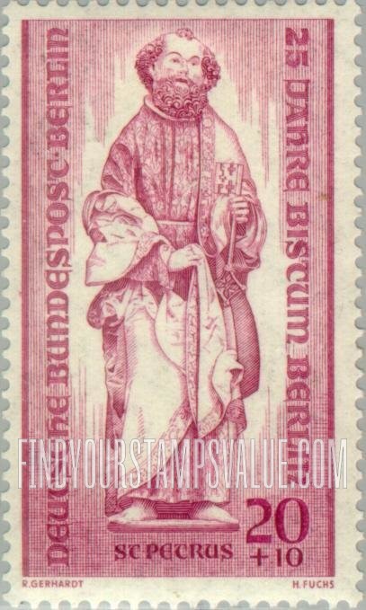 FindYourStampsValue: OCCUPATION SEMI-POSTAL - Statues: St. Peter