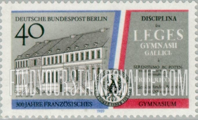 FindYourStampsValue: BERLIN - French Gymnasium, 300th Anniversary