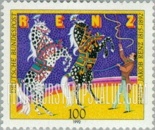 FindYourStampsValue: Ernst Jakob Renz (1815-1892), Circus Director