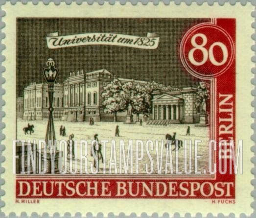 FindYourStampsValue: BERLIN - Views of Old Berlin: University, 1825