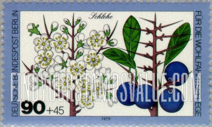 FindYourStampsValue: OCCUPATION SEMI-POSTAL - Plant Type of 1979: Blackthorn