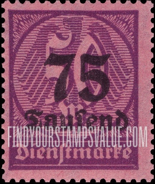 FindYourStampsValue: OFFICIAL - Numeral Value: Official Stamps of 1920-23 Surcharged with New Values