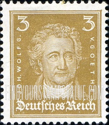 FindYourStampsValue: Johann Wolfgang von Goethe