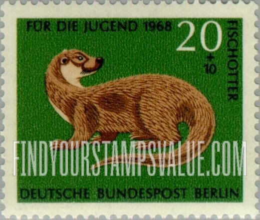 FindYourStampsValue: OCCUPATION SEMI-POSTAL - Animal Type of 1968: Otter