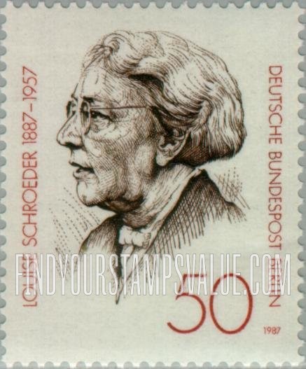 FindYourStampsValue: BERLIN - Louise Schroeder (1887-1957), Politican