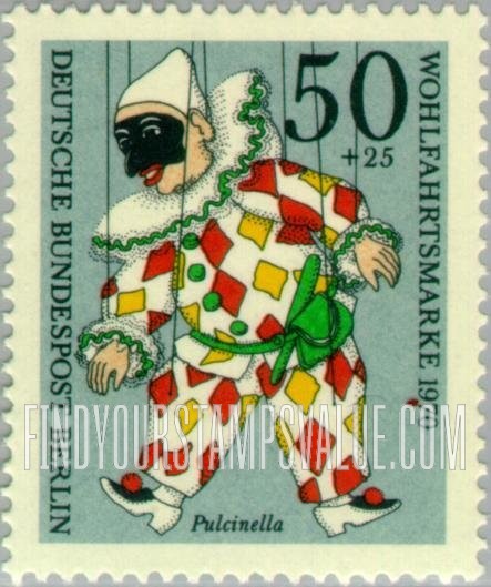 FindYourStampsValue: OCCUPATION SEMI-POSTAL - Puppet Type of 1970: Pulcinella