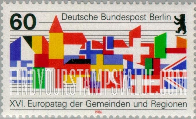 FindYourStampsValue: BERLIN - 16th European Communities Days: Flags
