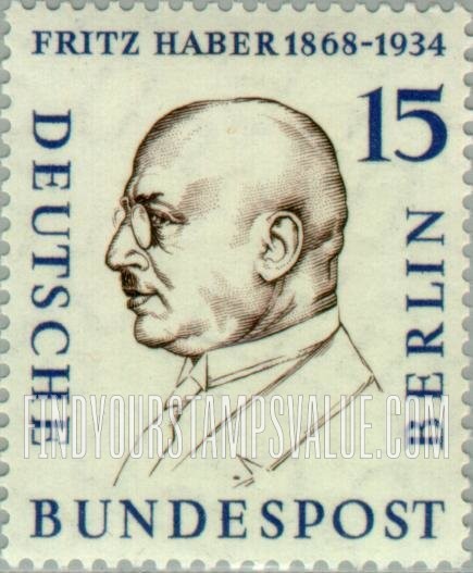 FindYourStampsValue: BERLIN - Portraits: Fritz Haber, chemist