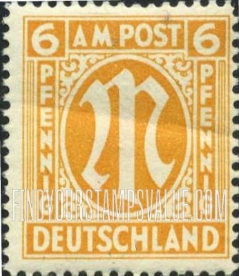 FindYourStampsValue: A. M. G. ISSUE - "M" in Circle