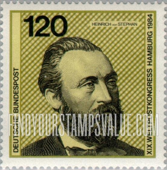 FindYourStampsValue: 1984 UPU Congress: H. von Stephan, founder