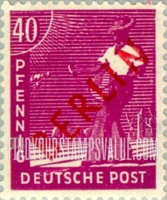 FindYourStampsValue: BERLIN - Sower: Stamps of Germany 1947-48 with “a” Overprint in Red