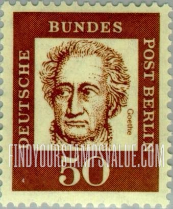 FindYourStampsValue: BERLIN - Portraits: Johann Wolfgang von Goethe