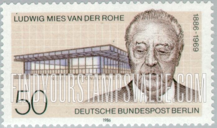 FindYourStampsValue: BERLIN - Ludwig Mies van der Rohe (1886-1969), Architect