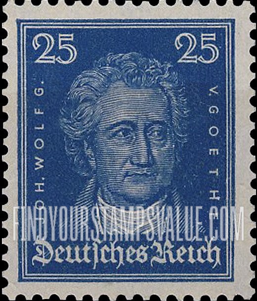 FindYourStampsValue: Johann Wolfgang von Goethe