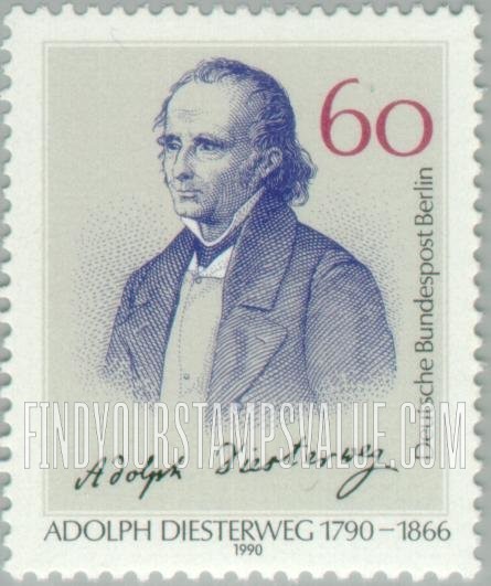 FindYourStampsValue: BERLIN - Adolph Diesterweg (1790-1866),Educator