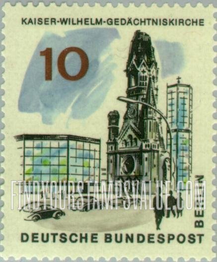 FindYourStampsValue: BERLIN - The New Berlin: Kaiser Wilhelm Memorial Church