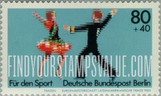 FindYourStampsValue: OCCUPATION SEMI-POSTAL - Sports Type of 1983: European Latin American Dance Championship
