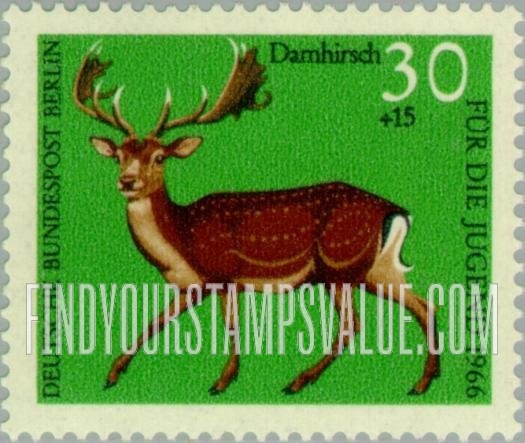 FindYourStampsValue: OCCUPATION SEMI-POSTAL - Animal Type of 1966: Fallow deer