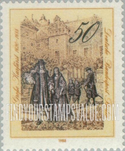 FindYourStampsValue: BERLIN - The Great Elector with Family in Berlin Castle Gardens