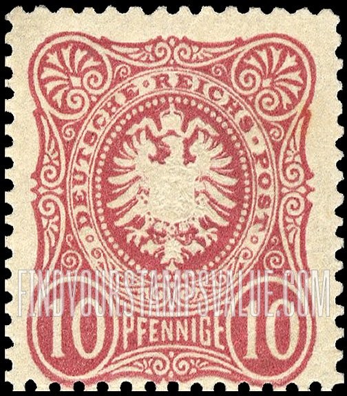 FindYourStampsValue: Imperial eagle and crown in oval, PFENNIGE