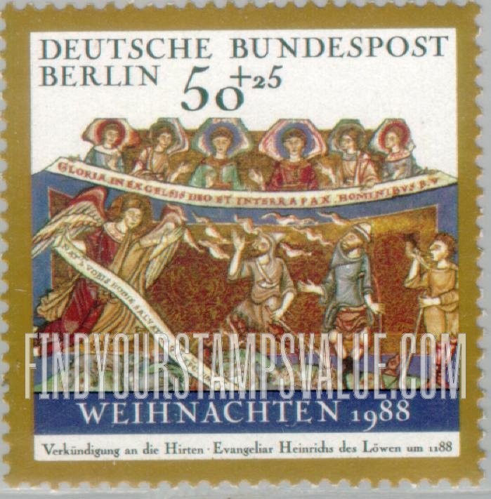 FindYourStampsValue: OCCUPATION SEMI-POSTAL - Christmas Type of 1988: Angels announce the birth of Christ to the shepherds