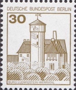 FindYourStampsValue: BERLIN - Castle Type of Germany: Ludwigstein
