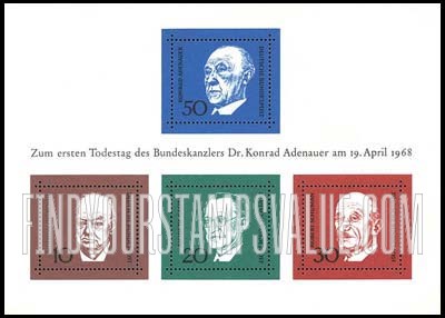 FindYourStampsValue: Adenauer, Churchill, de Gasperi and Schuman