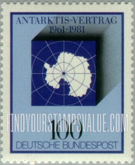 FindYourStampsValue: Antarctic Treaty, 20th anniversary