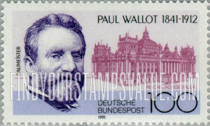 FindYourStampsValue: Paul Wallot (1841-1912), Architect