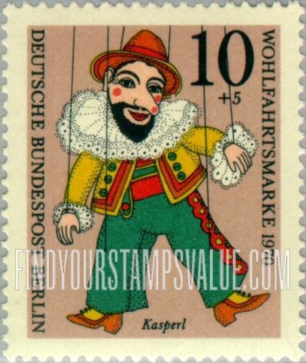 FindYourStampsValue: OCCUPATION SEMI-POSTAL - Puppet Type of 1970: “Kasperl”