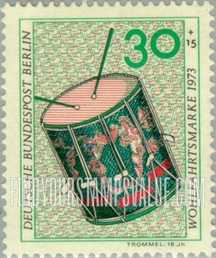 FindYourStampsValue: OCCUPATION SEMI-POSTAL - Instrument Type of 1973: Drum, 16th centennial