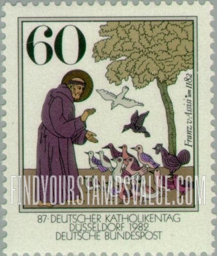 FindYourStampsValue: St. Francis Preaching to the Birds, by Giotto