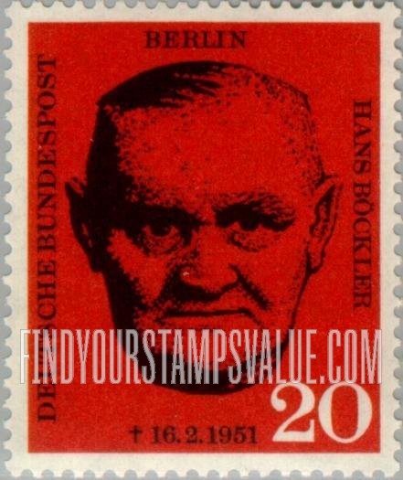 FindYourStampsValue: BERLIN - Hans Böckler (1875-1951), labor leader