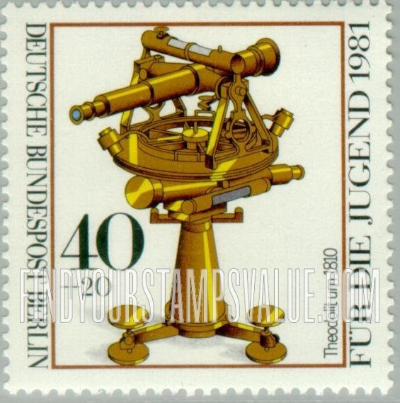 FindYourStampsValue: OCCUPATION SEMI-POSTAL - Optical Instrument Type of 1981: Theodolite, 1810