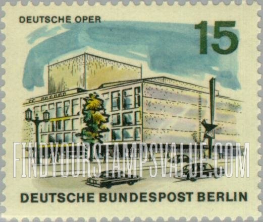 FindYourStampsValue: BERLIN - The New Berlin: German Opera House, horizontal