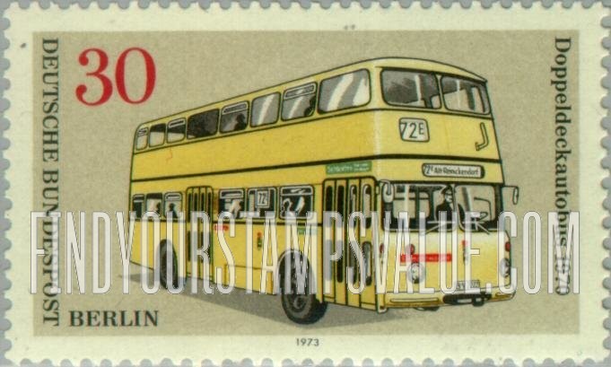 FindYourStampsValue: BERLIN - Double-decker bus, 1970