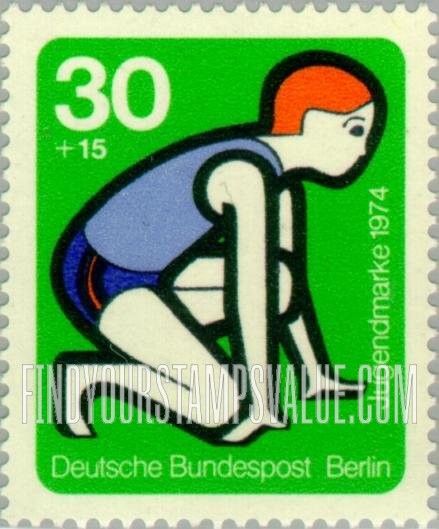 FindYourStampsValue: OCCUPATION SEMI-POSTAL - Youth Type of 1974: Boy athlete