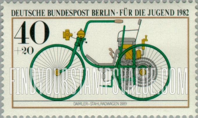 FindYourStampsValue: OCCUPATION SEMI-POSTAL - Antique Car Type of 1982: Daimler, 1889