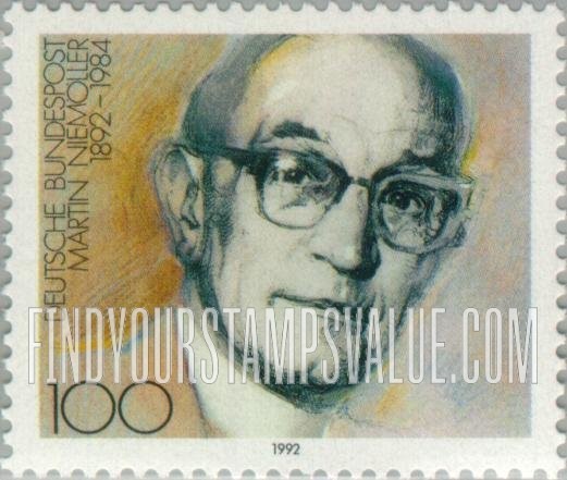 FindYourStampsValue: Martin Niemoller (1892-1984), Theologian
