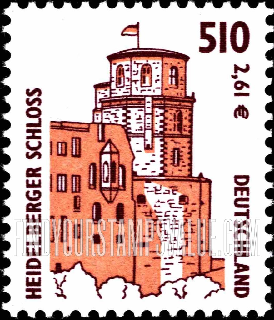 FindYourStampsValue: Historic Sites Type of 1987: Heidelberg Castle