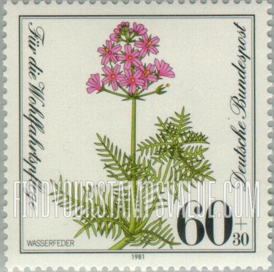 FindYourStampsValue: SEMI-POSTAL - Endangered Species: Water gillyflower