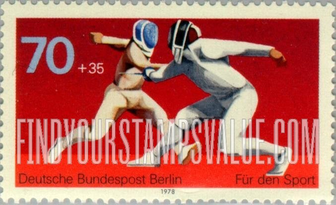 FindYourStampsValue: OCCUPATION SEMI-POSTAL - Sports Type of 1978: Fencing