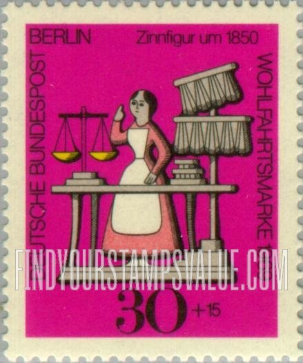 FindYourStampsValue: OCCUPATION SEMI-POSTAL - Tin Toy Type of 1969: Woman grocer